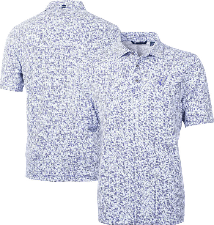 Men's Cutter & Buck Purple Arizona Cardinals Virtue Eco Pique Botanical Print Recycled Polo