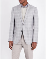 Thumbnail for your product : Armani Collezioni Check-print tailored-fit woven jacket