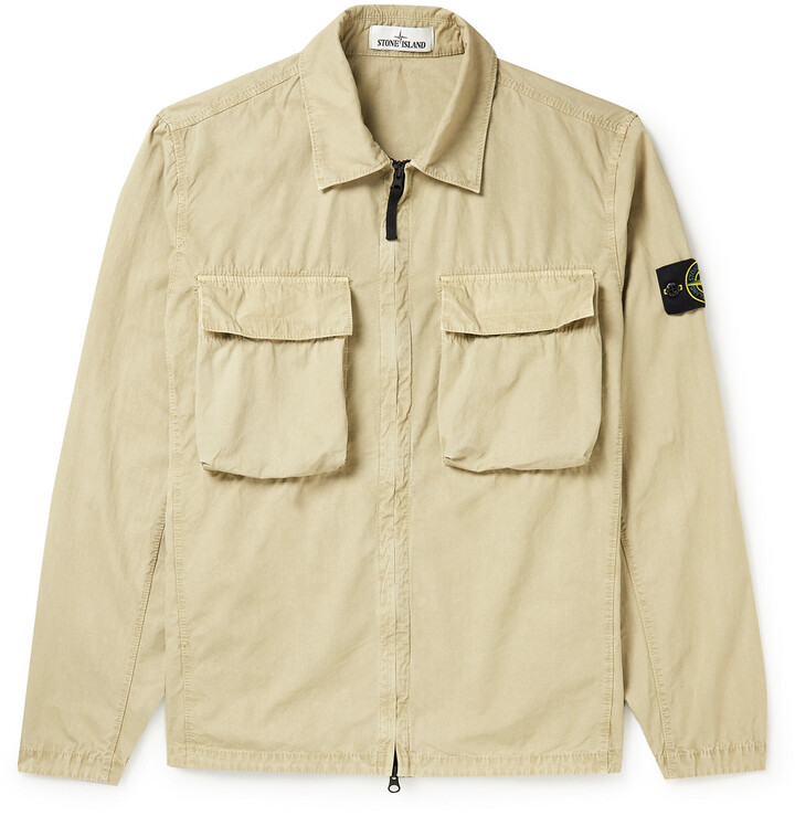 brush canvas hooded jacket