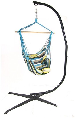 Sunnydaze Indoor-Outdoor Hammock Chair Seat Swing And C-Stand Set