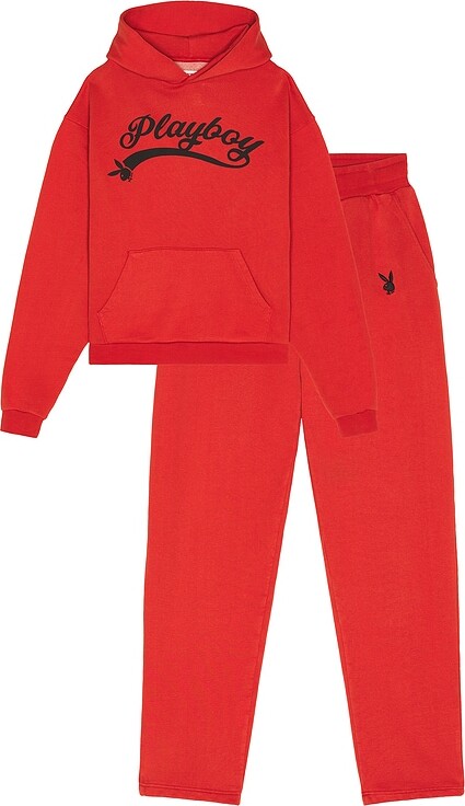 Playboy Logo Hoodie and Sweatpant Set