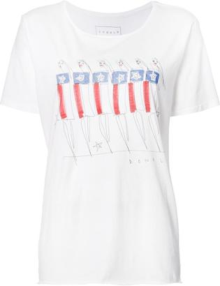 Junk Food Clothing American flag dress print T-shirt - women - Cotton - XS