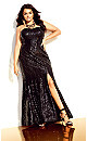 Thumbnail for your product : City Chic Monroe Maxi Dress - black