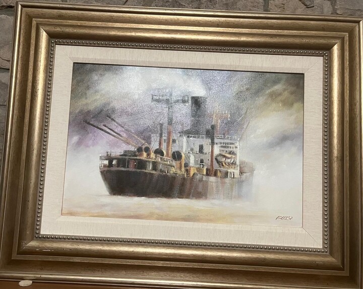 John Kelly John Kelly, Grain Freighter by marine artist