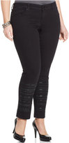 Thumbnail for your product : 7 For All Mankind Seven7 Jeans Plus Size Studded Skinny Jeans, Black Rinse Wash