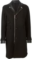 Thumbnail for your product : DSQUARED2 zipped up coat - women - Lamb Skin/Polyester/Acetate/Wool - 40