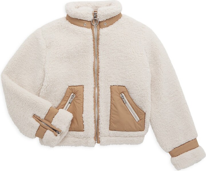 Design History Little Girl's & Girl's Faux Shearling Bomber Jacket