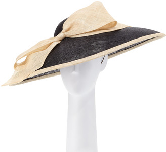 Rachel Trevor-morgan Two-Tone Natural Straw Derby Hat