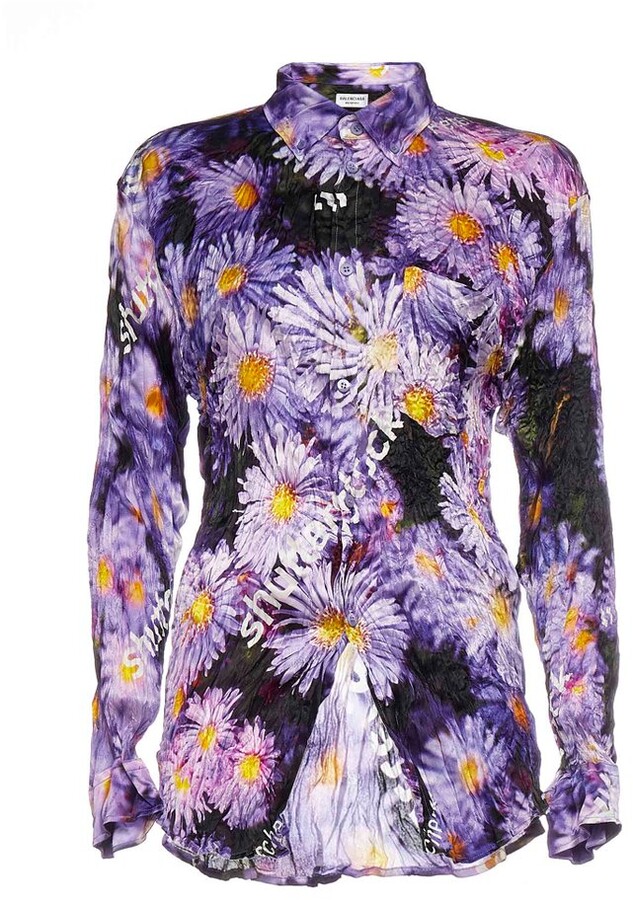 Balenciaga flower print shirt Clearance