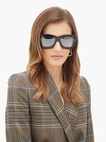 Thumbnail for your product : Tom Ford Eyewear - Oversized Acetate Butterfly Sunglasses - Womens - Black