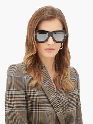 Tom Ford Eyewear - Oversized Acetate Butterfly Sunglasses - Womens - Black