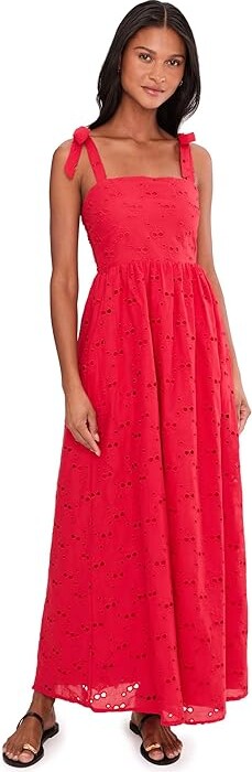 Beach Riot Charlotte Dress Women's Dress Cherry Eyelet : LG, Rayon