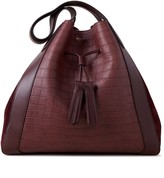 Thumbnail for your product : Mulberry Millie Tote Burgundy Matte Croc, Silky Calf and Suede