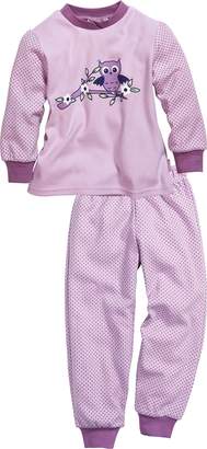 Playshoes Girl's Schlafanzug Interlock Eule Pyjama Sets