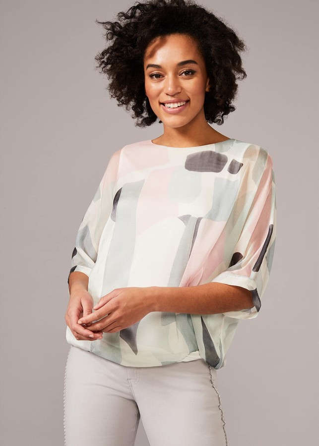 Phase Eight Tokyo Print Silk Blouse Shopstyle Tops