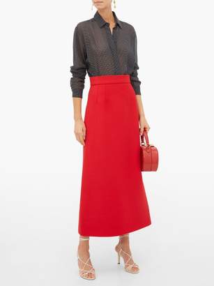 Dolce & Gabbana Wool Midi Skirt - Womens - Red