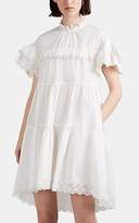 Thumbnail for your product : Ulla Johnson Women's Leonie Ruffle-Trimmed Cotton Poplin Dress - White