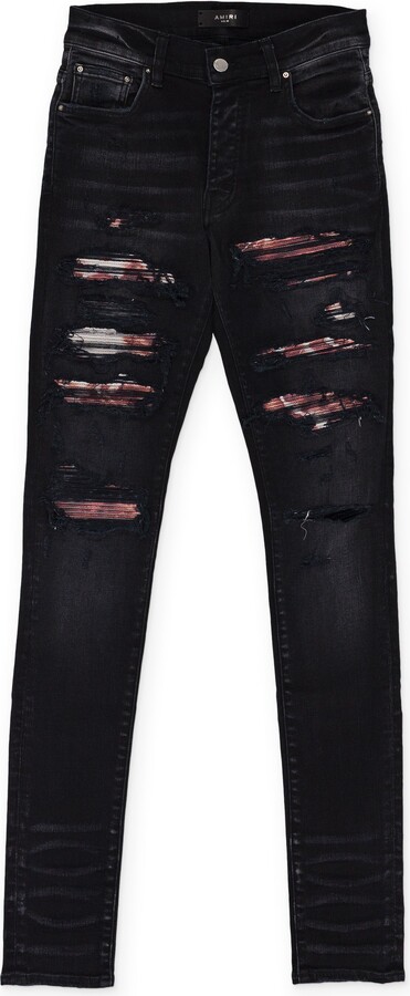 Aged Black Tie Dye Bandana Thrasher Jeans