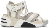 Thumbnail for your product : Marc Jacobs Off-White and Grey Somewhere Sport Sandals