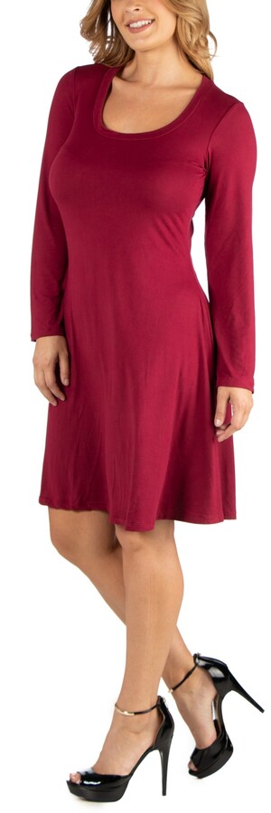 Plus Size Red Sleeve Dress | Shop the world's largest collection 