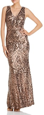 bronze evening gown