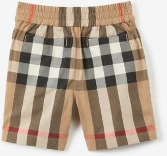 Burberry Childrens Check Cotton Shorts Size: 12M