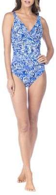 Lauren Ralph Lauren One-Piece Floral Twist Underwire Swimsuit