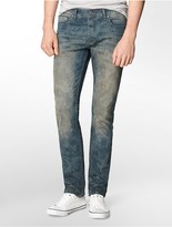 Thumbnail for your product : Calvin Klein Slim Leg Distressed Camouflage Jeans