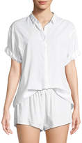 Thumbnail for your product : XiRENA Channing Short-Sleeve Cotton Lounge Shirt