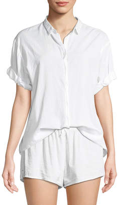 XiRENA Channing Short-Sleeve Cotton Lounge Shirt