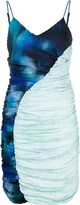 Blue Solange Ruched Minidress 