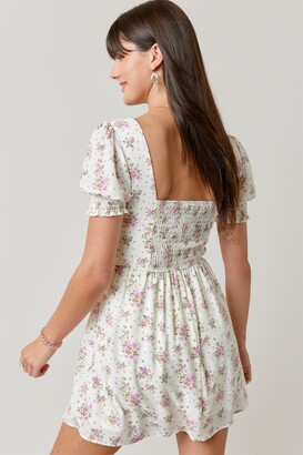 francesca's Noella Floral Square Neck Mini Dress - ShopStyle
