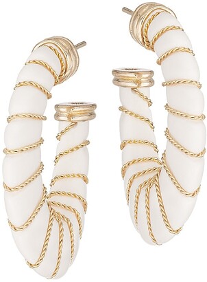 Gas Bijoux Cyclade Chain-Wrapped Acetate Hoop Earrings