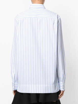 Ermanno Scervino floral embroidery striped shirt