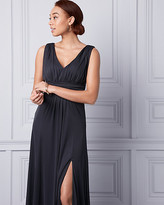 Thumbnail for your product : Le Château Knit V-Neck Ruched Gown