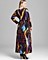 Thumbnail for your product : T-Bags 2073 Tbags Los Angeles Plus V Neck Printed Maxi Dress