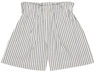 BRUNELLO CUCINELLI KIDS Striped stretch-seersucker shorts