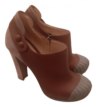 Fendi brown Leather Heels - ShopStyle Shoes