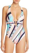 Thumbnail for your product : Trina Turk Electric Wave Cross One Piece Swimsuit