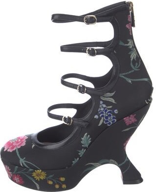 Christian Dior Satin Floral Print Pumps