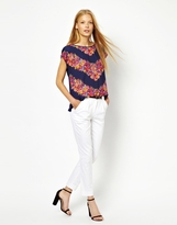 Thumbnail for your product : Oasis White Ripped Cherry Skinny Jeans