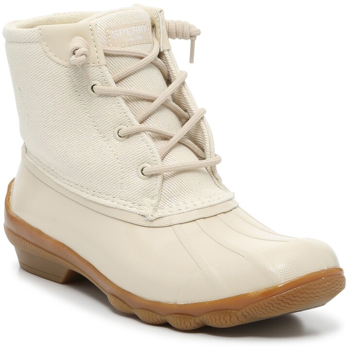 white sperry boots