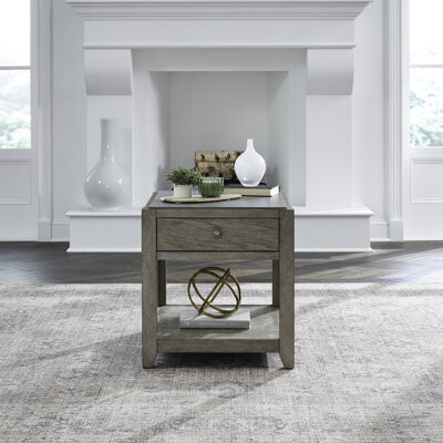 Red Barrel Studio Shimeck End Table w/ 1 Drawer