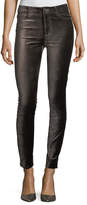 Thumbnail for your product : Paige Hoxton Mid-Rise Velvet Skinny Pants