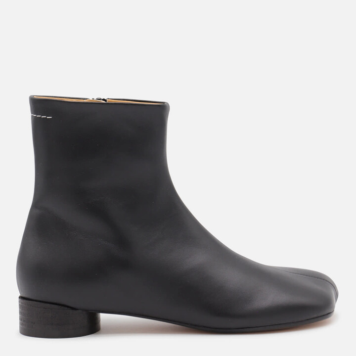 Black Leather Ankle Boots