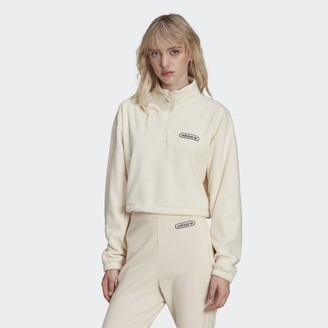 adidas Retro Luxury 1/4 Zip Cropped Sweater - ShopStyle Activewear Jackets