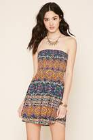Thumbnail for your product : Forever 21 Strapless Geo Print Dress