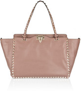 Thumbnail for your product : Valentino The Rockstud medium leather trapeze bag