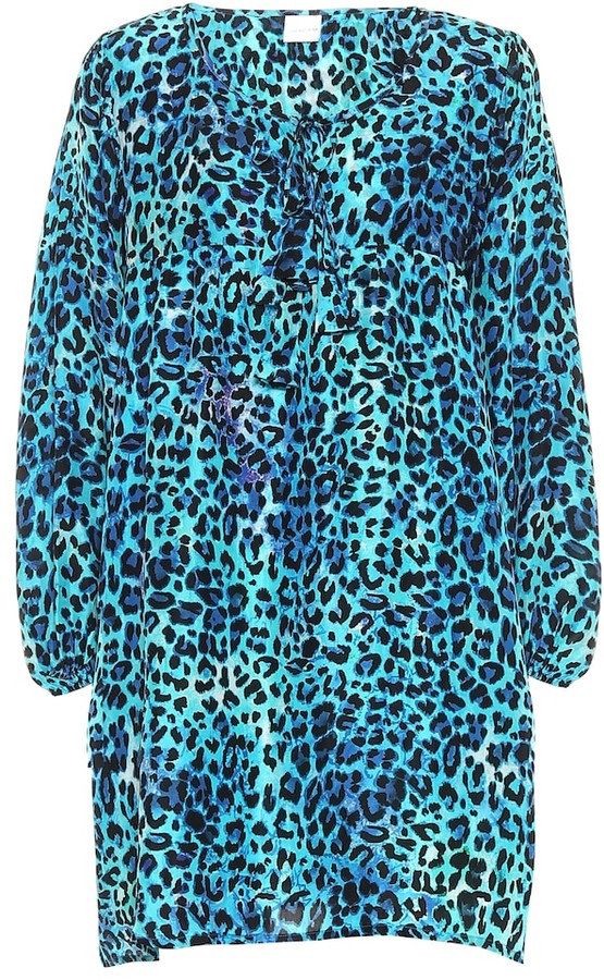Blue Leopard Print Women's Dresses ...