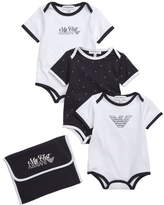 Thumbnail for your product : Armani Junior Set of 3 Graphic Bodysuits